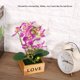 thumbnail image 2 of Artificial de madera en maceta Bonsai Faux flor planta Home Office Decor (púrpura), 2 of 7