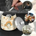 thumbnail image 4 of Yayeee Ashtray with Lid for Cigarette Smokeless Stainless Steel Home Ash Holder, Retro Rainbow, 4 of 7