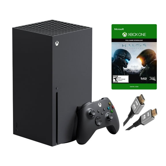 Newest Microsoft Xbox Series X–Gaming Console System- 1TB SSD Black X Version with Disc Drive Bundle with Halo 5: Guardians Standard Edition Full Game and MTC High Speed HDMI Cabel