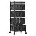 thumbnail image 3 of Queroig Rotating Trolley, Square Kitchen Trolley, Rotating Kitchen Storage Shelves, Kitchen Vegetable Storage Organizer, Fruit Basket Floor Stand Shelf Fruit Tower, 4/5Tiers, 3 of 8