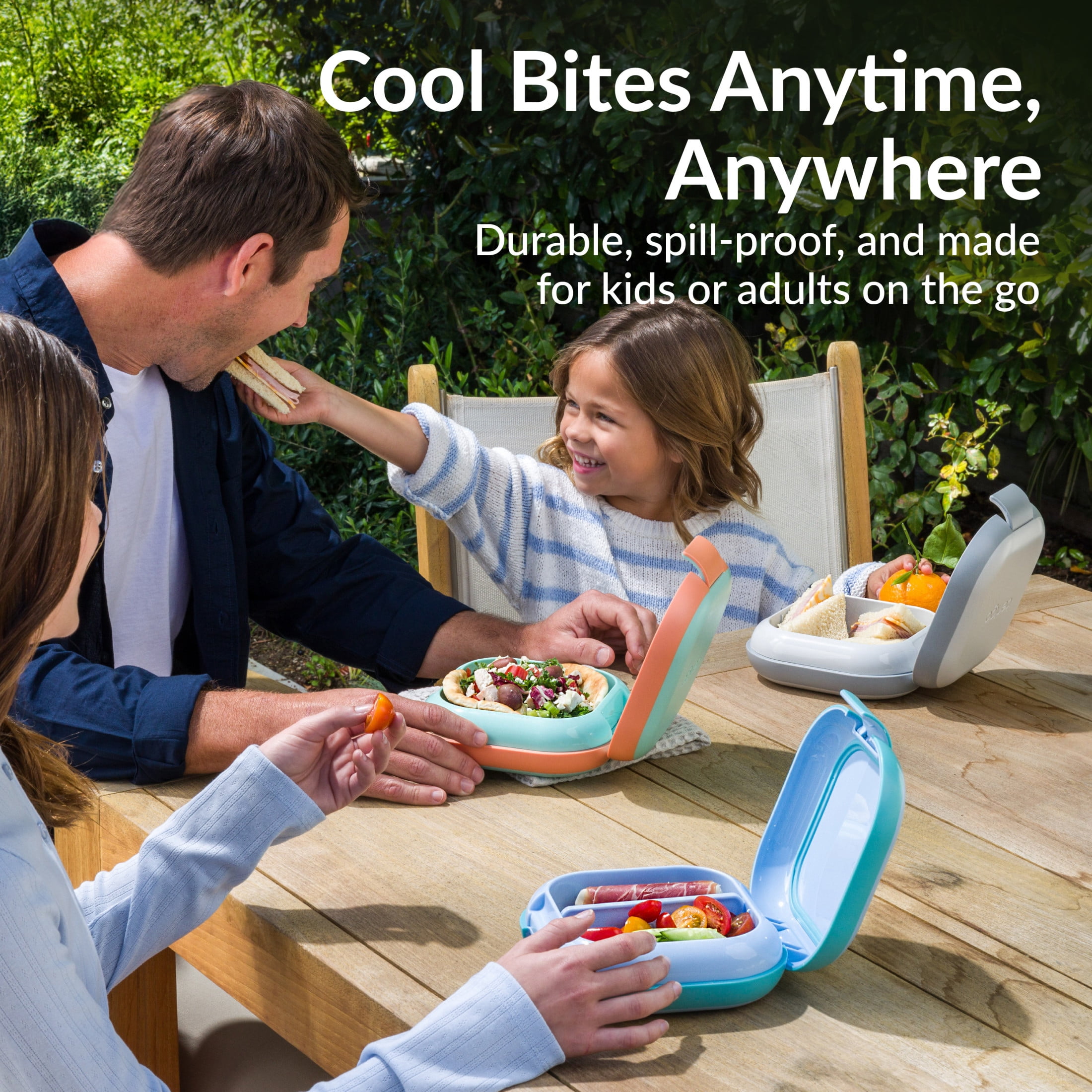 Bentgo Chill Mini Leak-Proof Lunch Box – Built-In Ice Pack Keeps Food Cold, 2.7-Cup Capacity for Snacks or a Sandwich, 3 or 4 Compartments, PFAS & BPA-Free, Ideal for Adults & Kids 3+ (Lilac Mist)