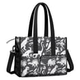 thumbnail image 2 of Teacher Tote Bag,Black and White Dinosaur Pattern Teacher Utility Tote Bag,Large Work Tote Bags for Women with Multiple Pockets,Top Zipper Closure,13.8x10.6x6.7 Inch, 2 of 5