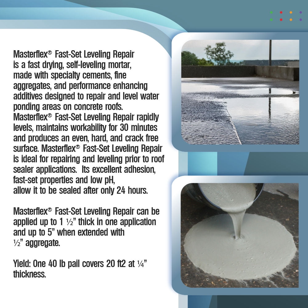 Masterflex Fast-Set Leveling Repair Self-Leveling Cement Based,  40 lb.