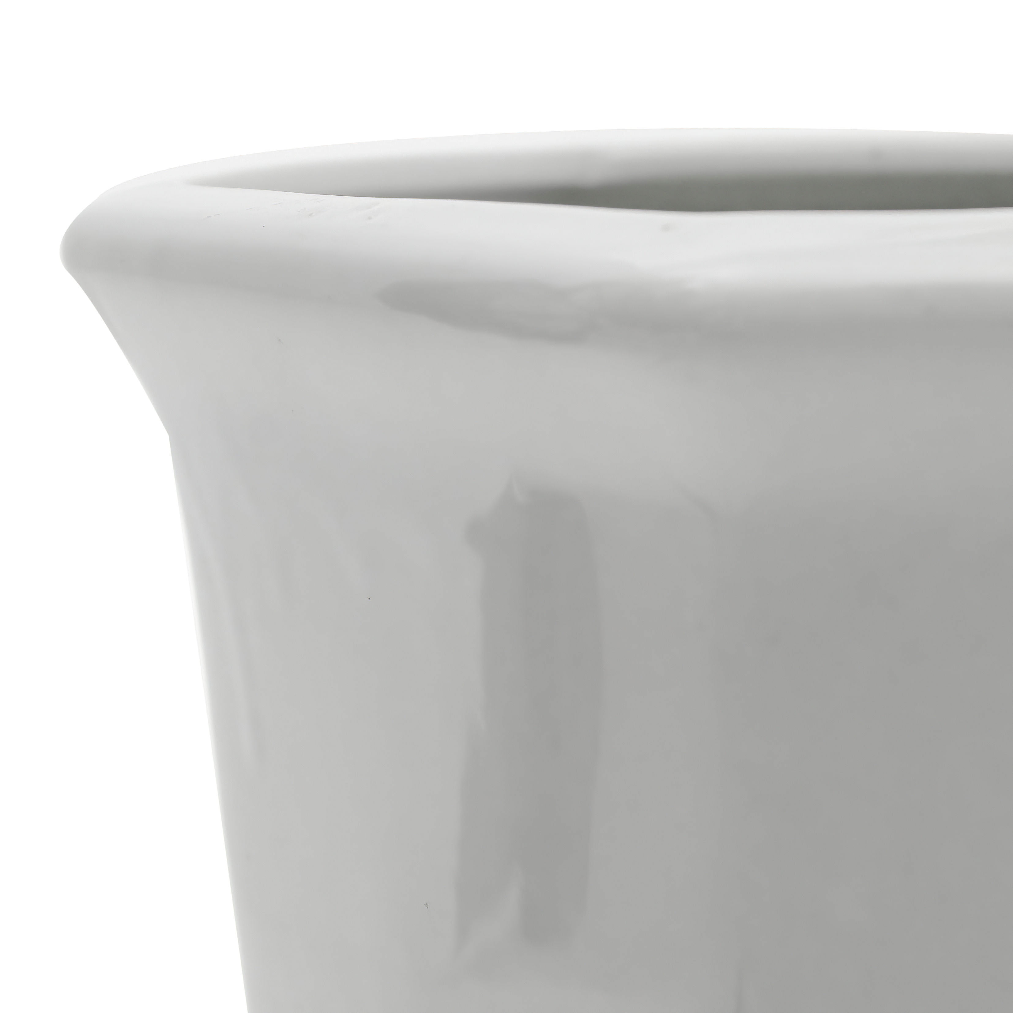 10" White Porcelain Flower Pot