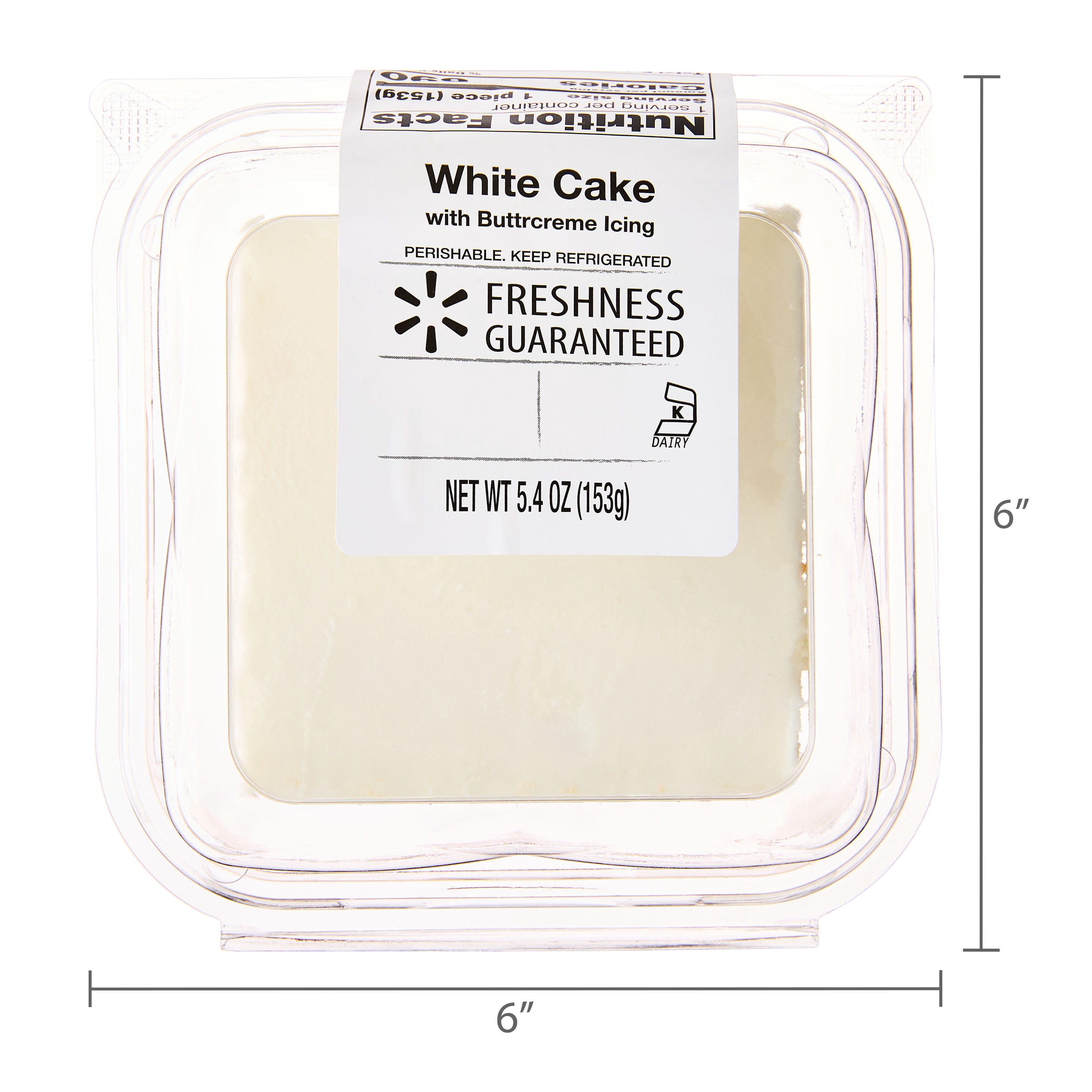 Freshness Guaranteed White Cake Slice, 5.4 oz (Refrigerated)