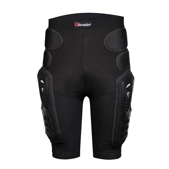 FRSASU Protective Armor Pants Hockey Knight Gear for Motorcycle Motocross Racing Ski Protect Pads Sports HIPS Legs Protection Anti-Fall Black