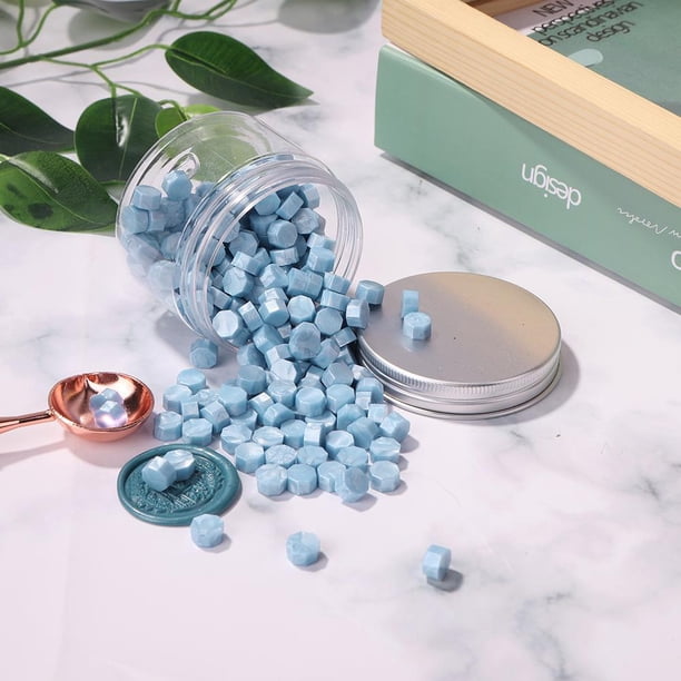 200 Uds. Cera de sellado azul cuentas de cera azul de un solo Color sello de sellado pastilla para tableta Hugtrwg Para estrenar