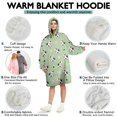 thumbnail image 5 of Wearable Oversized Blanket,Green Cow Heart Pattern Wearable Blanket Hoodie for Adults,Cozy Hooded Blankets with Super Pockets,Super Warm Fuzzy Pullover for Women & Men, 5 of 6