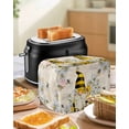 thumbnail image 4 of Daisy Floral Toaster Cover 2 Slice, Small Kitchen Appliance Covers, Retro Watercolor Bee Gnomes Flowers Toaster Oven Cover with Loop, Bread Machine Cover Polyester Dust Cover Protection, 4 of 4