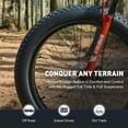 VIRIBUS 26" Mountain Bike 21 Speed Full Suspension Fat Tire Bike for Men & Women Orange