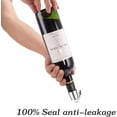 thumbnail image 3 of Tapón para botella de vino de acero inoxidable, tapón para botella de vino con silicona, tapón para botella de bebidas expandible, ahorrador de vino reutilizable, sellador de botellas mantiene el, 3 of 7