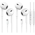 thumbnail image 2 of 2 Packs USB C Headphones for iPhone 17/16/15 Earbuds with Microphone & Volume Control HiFi Stereo Type C Earphones for Galaxy S23/S22/S21/S20/Ultra Note 10/20, for iPad Pro Pixel 7/6/6a/ OnePlus 9, 2 of 8