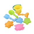 thumbnail image 1 of Juego de 8 juguetes de playa, herramientas para jugar con arena, cubo, pala y rastrillo, para actividades en el patio, viajes y fiestas de niños y niñas. amarillo, 1 of 8