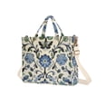 thumbnail image 7 of FORMRS Womens Corduroy Tote Bag Crossbody Shoulder Handbag with Pocket, Blue Floral, 7 of 7