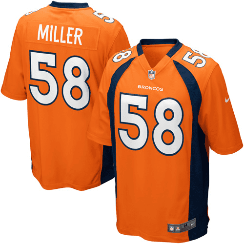 von miller orange broncos jersey