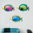 thumbnail image 5 of SDJMa 11.8 Inches Hand-Painted Metal Fish Art Wall Decor Coastal Ocean Sea Hanging Decorations Garden Pool Decor Colorful Outdoor or Indoor Wall Sculptures, 5 of 7