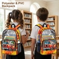 thumbnail image 4 of SEANATIVE Clear Backpacks for Boys Girls Large Capacity Kids Stylish Transparent Bookbag Clear Bags Teens PVC School Backpack School Supplies, Fire Truck Pattern, 4 of 7