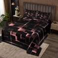 thumbnail image 1 of YST Pink Black Pastel Quilt Set, Geometric Neon Square Bedspread Set King Size For Bedroom, Stereoscopic Geometry Grid Coverlet Set Modern Abstract Bedding Set, 2 Pillow Cases, 1 of 3