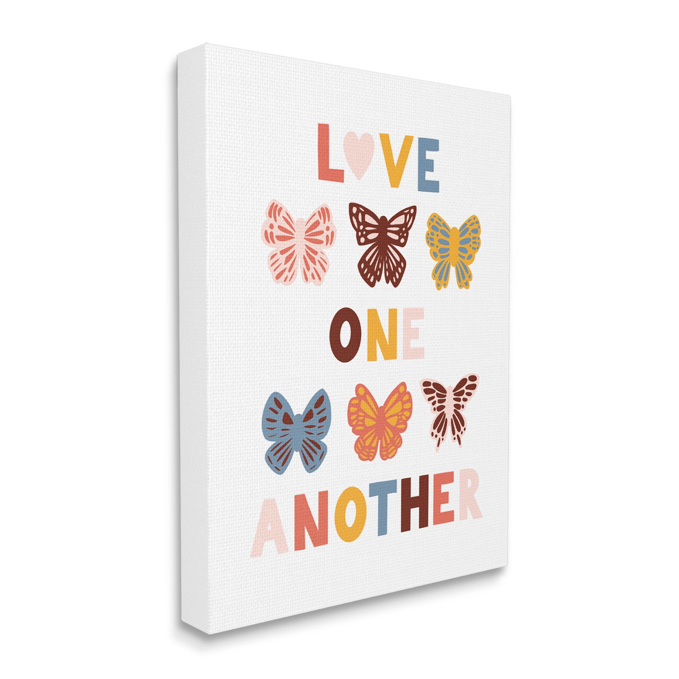 Love One Another Butterflies Phrase Animals & Insects Graphic Art Gallery Wrapped Canvas Print Wall Art