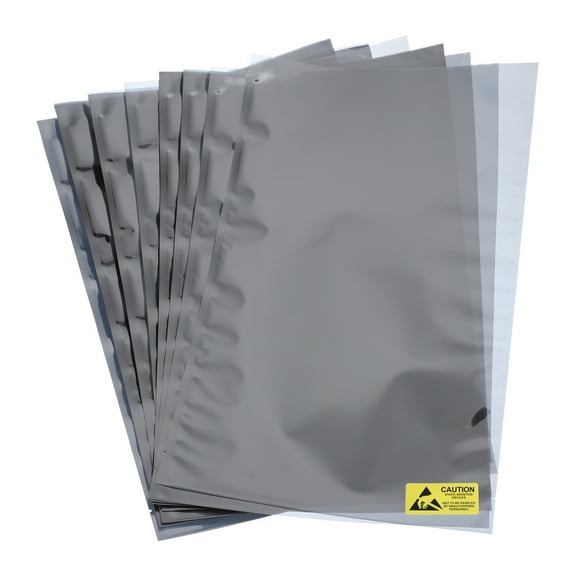 Uxcell 20Pcs Anti Static Bags ESD Shielding Bag Flat Open Top Anti Static Bag for 9.8x15.7 Inch(250*400mm)