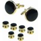 thumbnail image 2 of Cufflinks for Men Brand Round Cufflinks Light Surface Round Link Set Business Stainless Steel Gentleman Antique European Style Accessories, 2 of 5