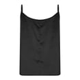 thumbnail image 4 of Women's Satin Spaghetti Strap Camisole, Silky Slip Dress Style Sexy Tank Top for Layering, Evening Wear, and Versatile Outfits-Black, 4 of 7