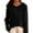 Black, variant on TKLPEHG Womens Hooded Sweaters Long Sleeve Knitted Pullover Tops Casual Drawstring Hoodies Fall Winter Tops (Black,M)