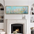 thumbnail image 3 of Large Framed Canvas Print Tall Blooming WildflowersWall Art Decorative Ready to Hang Painting for Living room Bedroom 60x20 inches Natural Frame, 3 of 7