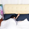thumbnail image 4 of PiccoCasa Soft 1800 Microfiber Oxford Pillowcases 2Pcs, King Navy, 4 of 7