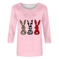 thumbnail image 6 of CAIXIA Happy Easter Shirts Women 3/4 Sleeve Easter Cute Print Tee Crew Womens T Shirts Funny Easter Bunny Pullover Tops, 6 of 6