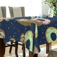 thumbnail image 3 of GZHJMY Donut Sloth Rectangle Tablecloth, Waterproof Stain Wrinkle Resistant Washable Polyester Table Cover for Picnic Dinner Holiday Kitchen Party Decor, 54 x 72 in Home Decor, 3 of 7