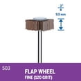 thumbnail image 2 of Dremel 503 3/8 inch 120-Grit Rotary Sanding Flapwheel Accessory, 2 of 4