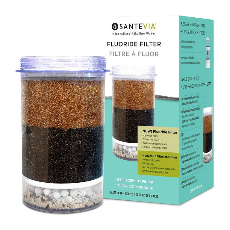 Santevia Gravity Water System Filter | at Home Water Filter That Makes  Water Alkaline and Adds Minerals | Chlorine and Fluoride Filter (Countertop
