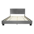 thumbnail image 6 of Better Home Products Giulia Full Gray Faux Leather Upholstered Platform Bed, 6 of 7