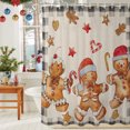 thumbnail image 6 of Shower Curtains for Bathroom-60"x72",Christmas Watercolor Cookie Man Waterproof Bath Curtain Grommet Shower Curtain Set with Hooks,, 6 of 9