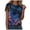 Grey, variant on Women T Shirts Galaxy Starry Sky Print Short Sleeve Tee Loose Tee Regular Tops Summer Casual Blouses