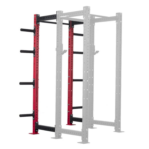 Titan Fitness X-3 Series 90" Red Bolt-Down Power Rack Extension Kit, 24" Depth, 1000 LB Capacity, 1.25" Pull Up Bar, Weight Plate Holders, Weightlifting and Strength Training