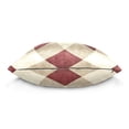thumbnail image 2 of Throw Pillow Covers Soft Comfortable Pillow Case Decorative Pillowcase 18" x 18" Red and Beige Checkered, 2 of 7