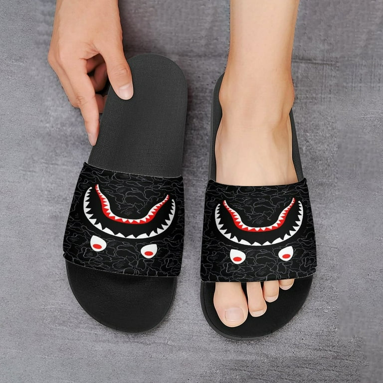Bape Shark Camo Sandals for Women Men Casual Anti Slip Slides Sandal Flat Slipper Shoes Gifts for Beach Pool Walmart