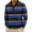Blue020, variant on QHRMKOG Mens Long Sleeve Polo Shirts Loose Fit Striped Polo Shirt Comfort Collared Golf Tshirts Fashion Top Black 2XL