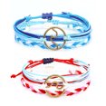 thumbnail image 1 of Juego de 2 pulseras ajustables Verano Playa Mujeres Hombres Adolescentes Niñas Día de San Valentín Adepaton BST3002976-4, 1 of 5