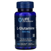 Life Extension L-Glutamine, 500 mg, 100 Vegetarian Capsules