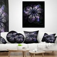 thumbnail image 4 of Designart Green Fractal Flower in Dark - Floral Throw Pillow - 18x18, 4 of 5