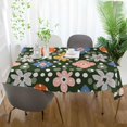 thumbnail image 3 of Yayeee Tablecloths 60" x 120" Rectangle Wrinkle Resistant Party Table Cover, Blue Geometric Flowers, 3 of 8