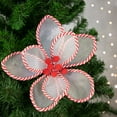 thumbnail image 2 of Northlight 22" Candy Cane Poinsettia Christmas Stem Spray, 2 of 4