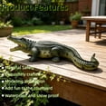 thumbnail image 4 of 23" Simulated Crocodile Garden Statue,Resin Animal Ornament,Creative Indoor & Outdoor Decor for Garden,Porch,Pond & Backyard,Green, 4 of 7