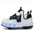 thumbnail image 4 of Kids Roller Skates Light up Shoes with Wheels Shoes LED USB Charging Roller Sneakers for Girls Boys Birthday Christmas Gift, 4 of 16