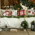 thumbnail image 2 of Christmas Pillow Covers Set of 4 for Xmas Decorative Pillowcase Winter Holiday Throw Cushion Case for Home Christmas Decor (Snowman Xmas Tree) (Blue, 18”x18“), 2 of 6