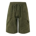thumbnail image 2 of AXXD Mens Shorts Summer Workwear Shorts Slim Multi Pocket Zipper Straight Leg Casual Shorts New Arrival, 2 of 5