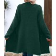 thumbnail image 6 of Women Fall Long Cardigan Sweater Trendy Knit Jacket Coat Dressy Blazer Coatigan Green XXL, 6 of 7